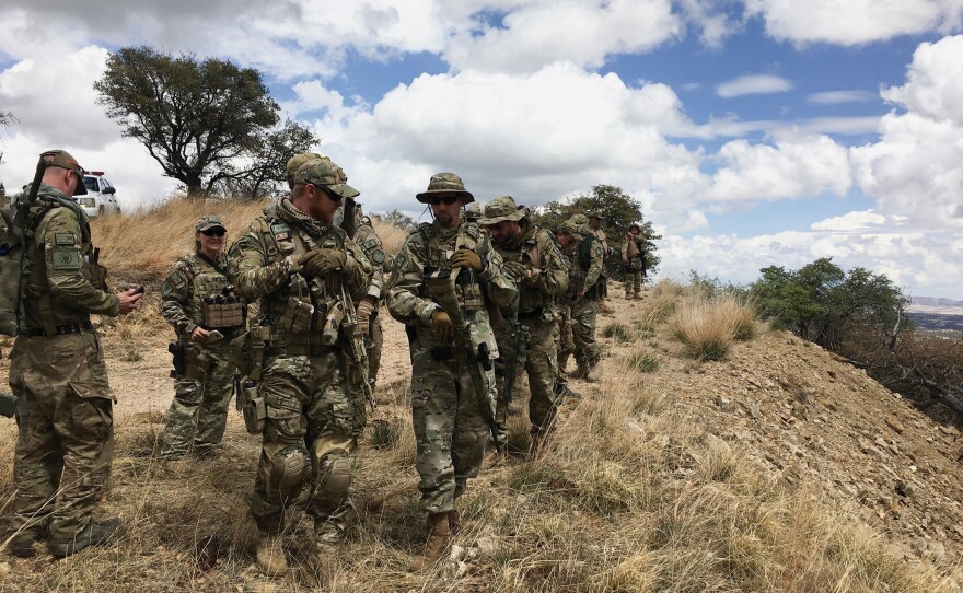 Members of the Three Percent United Patriots assemble in Arizona near the U.S.-Mexico border. It is one of about 275 militia groups in the U.S.