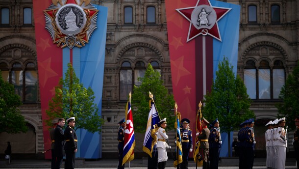 North Korea's servicemen wait for the start of the Victory Day military parade in Moscow, Saturday, May 9, 2026, during celebrations of the 81st anniversary of the Soviet Union's victory over Nazi Germany during the World War II.