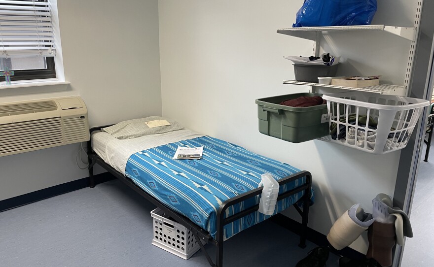 A bedroom at Christ House, a medical respite facility in Washington, D.C.