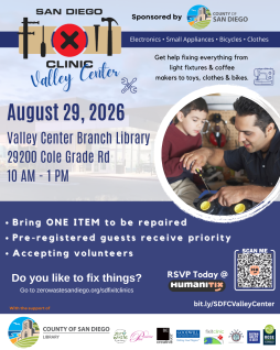 San Diego Fixit Clinic in Valley Center