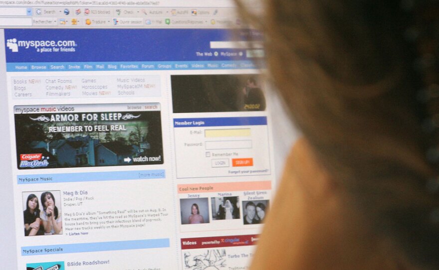 A user browses MySpace in June 2006.  In the last few years, MySpace has fallen behind Facebook as the most popular networking site — at least in some circles. "Not to be racist or anything," says 16-year-old Benito Rodriguez, "but there's more white kids on Facebook."