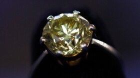This 3.4 carat fancy intense yellow diamond ring was brought to the Minneapolis ROADSHOW event by its original owner, who chose the stone for her engagement ring more than thirty years ago. She learned its current value is estimated to be $140,000-$160,000.