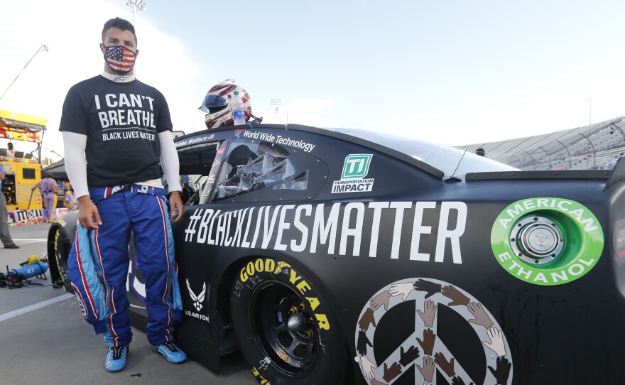 The only Black driver in the top stock car racing circuit, Bubba Wallace had led the campaign to ban Confederate flags from NASCAR events.