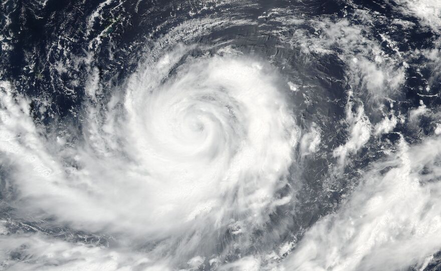 Typhoon Lionrock nears Japan on Aug. 26. The storm went on to hit North Korea, causing devastating floods.