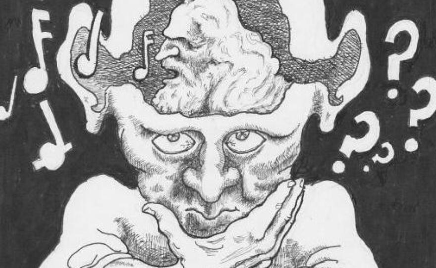 An artist's illustration of tinnitus.