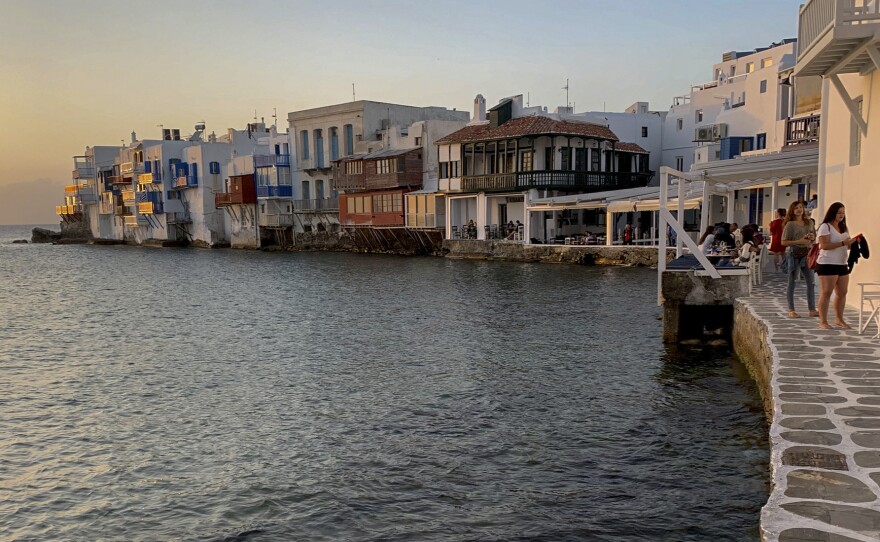 The Greek island of Mykonos is one of many tourist destinations that is experiencing an influx of visitors.