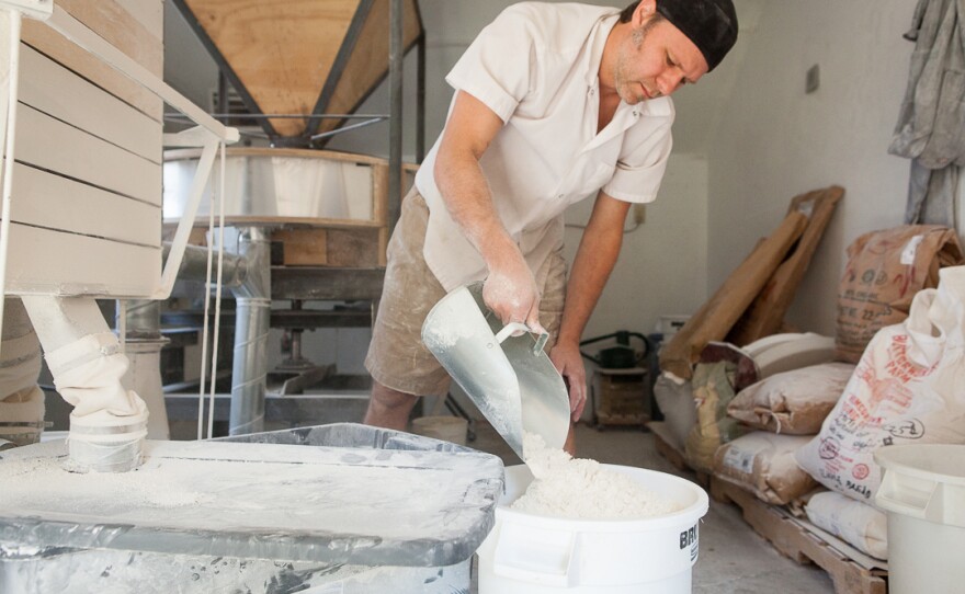 Elmore Mountain Bread has a custom-built stone mill.