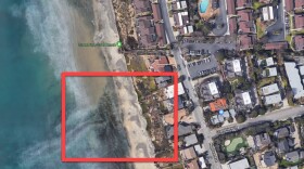 The area of beach in Encinitas where the cliff collapsed is pictured in this undated image from Google maps. 