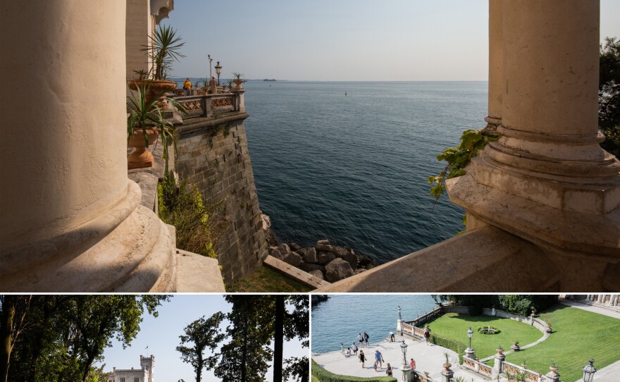 Miramare Castle, on the tip of a promontory along the Gulf of Trieste, dates back to the mid-19th century and was built by Archduke Ferdinand Maximilian of Habsburg to house his wife Charlotte of Belgium.