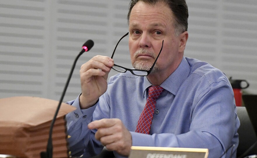In this Jan. 7, 2019, file photo, murder defendant Charles Ray Merritt sits in San Bernardino County Court prior to opening statements in San Bernardino, Calif.