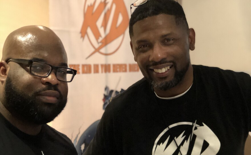 Brian J. Lambert and Keithan Jones at Black Comix Day: Heroes Rise II in 2019. Feb. 2019.