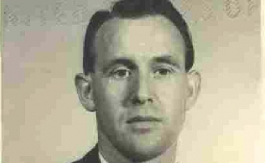 Friedrich Karl Berger, in a 1959 photo. A court found that he helped guard prisoners when they were forced to evacuate a Nazi concentration camp in a nearly two-week trip under "inhumane conditions," the Justice Department said.