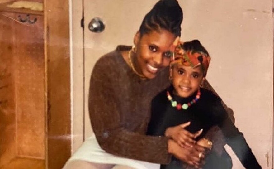 Jenay Wright and her mom, Yurika, at the Phipps Neighborhood After-School Program in the Bronx, 1998.