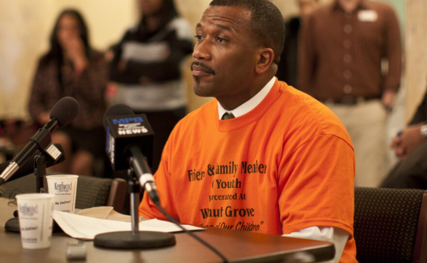 During a hearing about the alleged abuses at Walnut Grove, Michael McIntosh talks about his son, who was beaten so badly that he sustained brain damage.