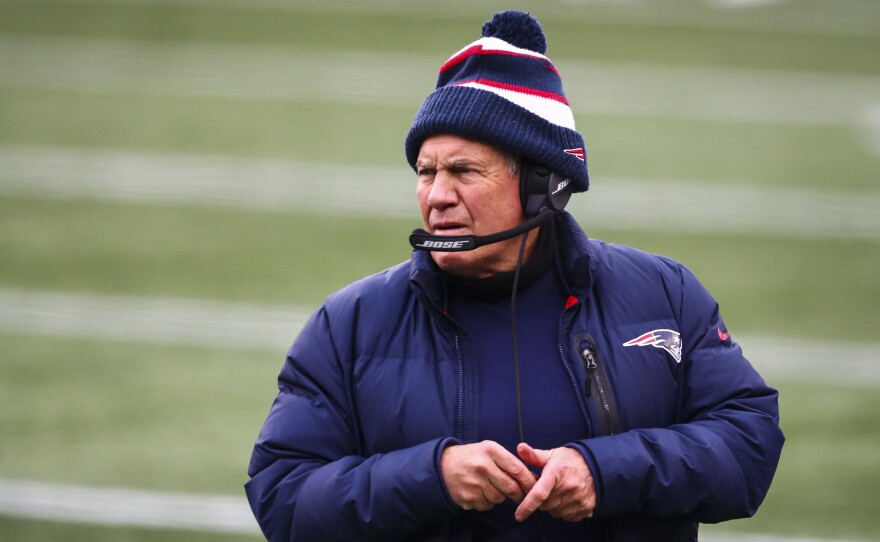 Bill Belichick at Gillette Stadium on earlier this month.  The New England Patriots head coach turned down the nation's highest civilian honor from the president Monday, citing last week's violent events at the Capitol.