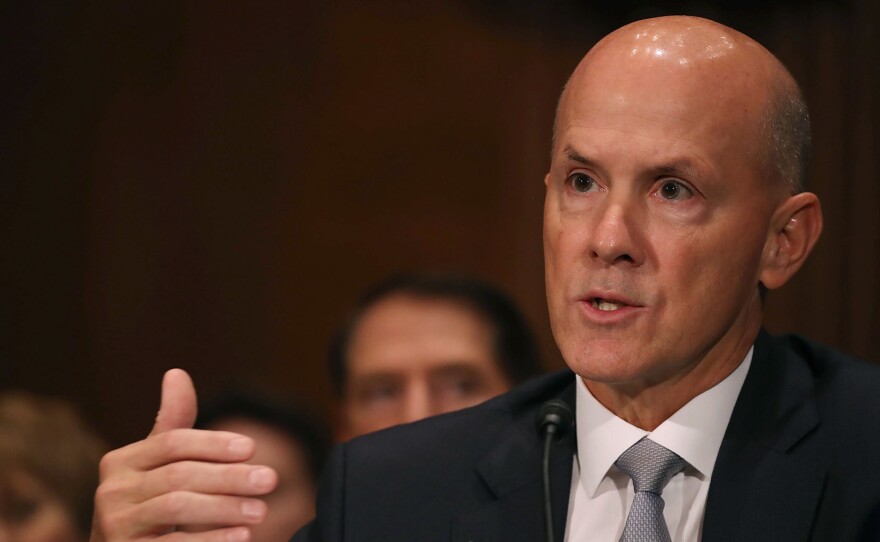 Former Equifax CEO Richard Smith came under harsh questioning Wednesday at a hearing of the Senate Banking Committee, the second of three congressional hearings on Equifax being held this week.