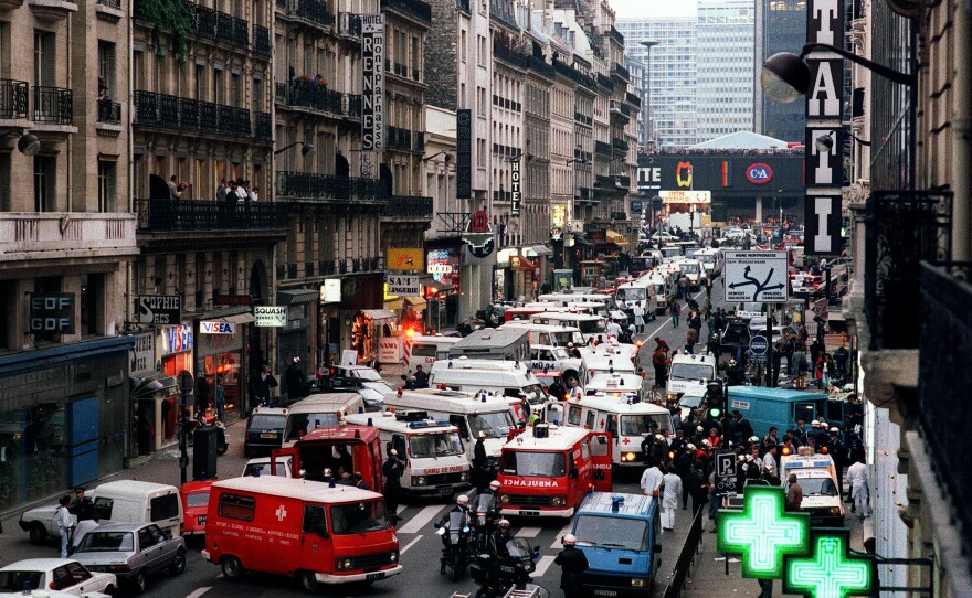 A view of the Rue de Rennes in Paris after a bomb blast on Sept. 17, 1986. In 1985-6, the radical Lebanese group Hezbollah was blamed for seven explosions in France that killed more than a dozen and injured hundreds.