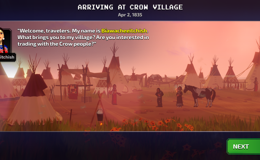 Native American characters in the new Oregon Trail game speak fluent English, reflecting the historical reality that many Native Americans were multilingual.