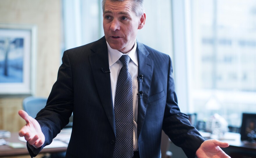 TransCanada President and CEO Russ Girling comments on the approval of the Keystone XL pipeline route through Nebraska during a news conference in Calgary, Alberta, in January 2013.