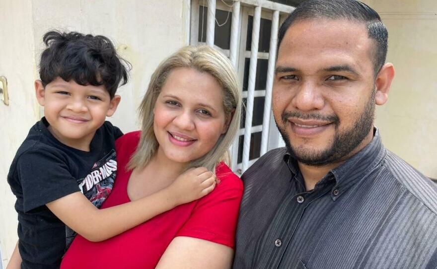 Ángel Marín, his wife Carolina and their 4-year-old son, Matías, left Venezuela to try to start a life in the U.S.