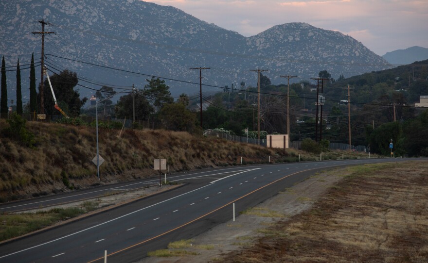 Interstate 8 near Alpine is shown on Sept. 11, 2023.