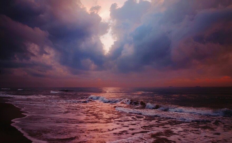 Sunrise on the Bay of Bengal just outside of Pondicherry, India, in 2018.