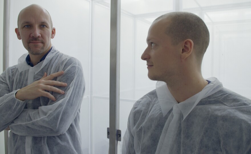 Tony Nolan (left) of the Liverpool School of Tropical Medicine and Andrew Hammond of Imperial College London helped create the modified mosquitoes.