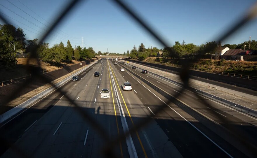 Traffic on Highway 50 in Sacramento on June 30, 2022.