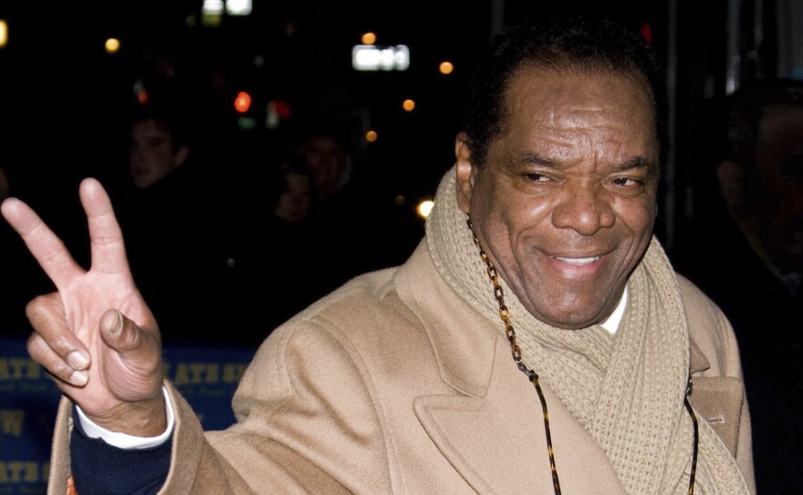 John Witherspoon leaves a taping of The Late Show with David Letterman in New York in December 2009. Actor-comedian Witherspoon, who memorably played Ice Cube's father in the Friday films, has died at age 77.