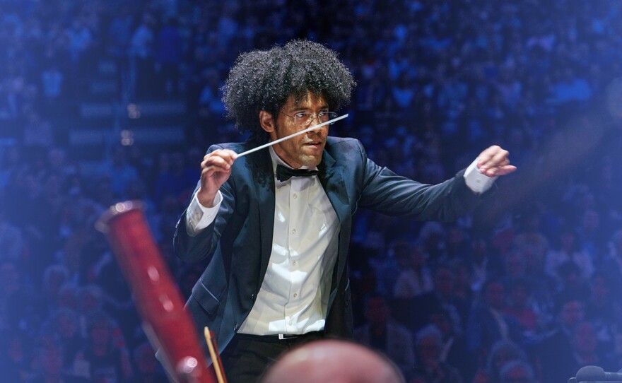 Rafael Payare conducts the San Diego Symphony in an undated photo.