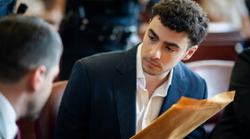 Luigi Mangione appears for a pretrial hearing at Manhattan Criminal Court in New York, June 17, 2026.