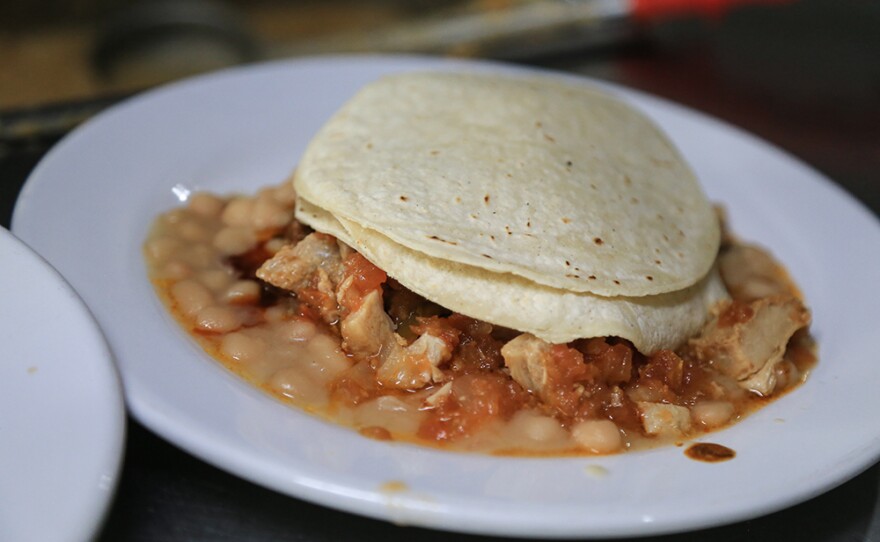 A dish from Restaurante Capri, Allende, Mexico 