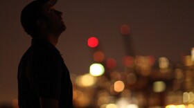Filmmaker Ian Cheney on a Brooklyn rooftop.