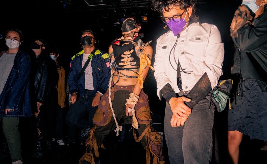 Attendees headbang and dance to the music at the seventh annual Aklasan Festival in San Francisco on Aug. 5, 2022.