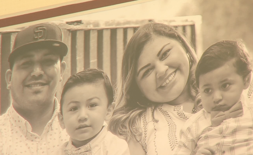 Ilicia Lopez, her Mexican husband and their two sons pose in this undated photo. 