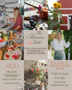 'The Autumn Table': Still Life Painting Workshop at Thérapie Bistro