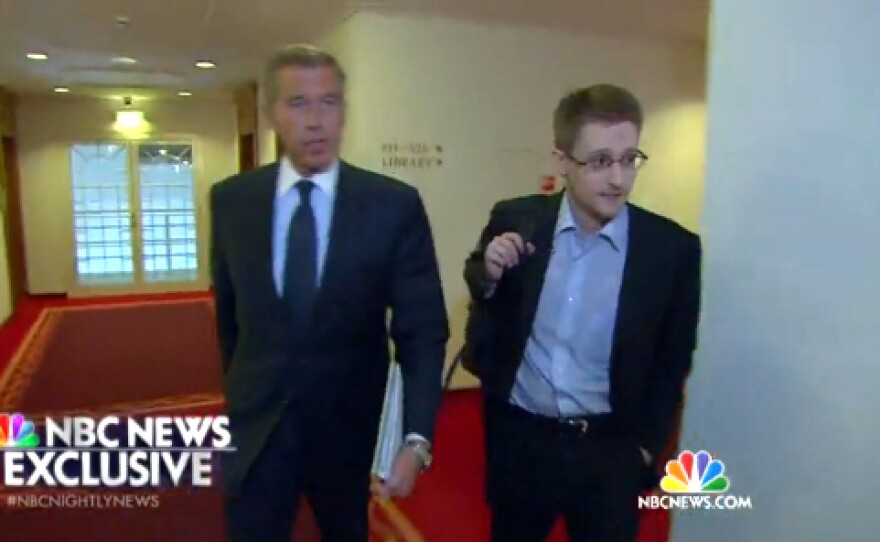 Former NSA contractor Edward Snowden spoke to NBC's Nightly News anchor Brian Williams in Moscow last week.