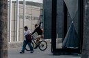 People using PedWest to cross into the U.S. San Ysidro, Calif. Jan., 9, 2023. After nearly three years, U.S. Customs and Border Protection reopened a pedestrian crossing from Tijuana into San Diego. The PedWest crossing was closed at the beginning of the pandemic in 2020, but when the travel restrictions were lifted it was not reopened. Thousands of asylum seekers made a makeshift camp on the Mexican side of the PedWest crossing hoping to be some of the first to cross when the crossing reopened. Mexican authorities eventually cleared the camp and moved the asylum seekers to other parts of Tijuana. Few people used PedWest to cross into the U.S. Monday, Jan. 9, 2023, but authorities expect that to increase as more learn the crossing is now open.