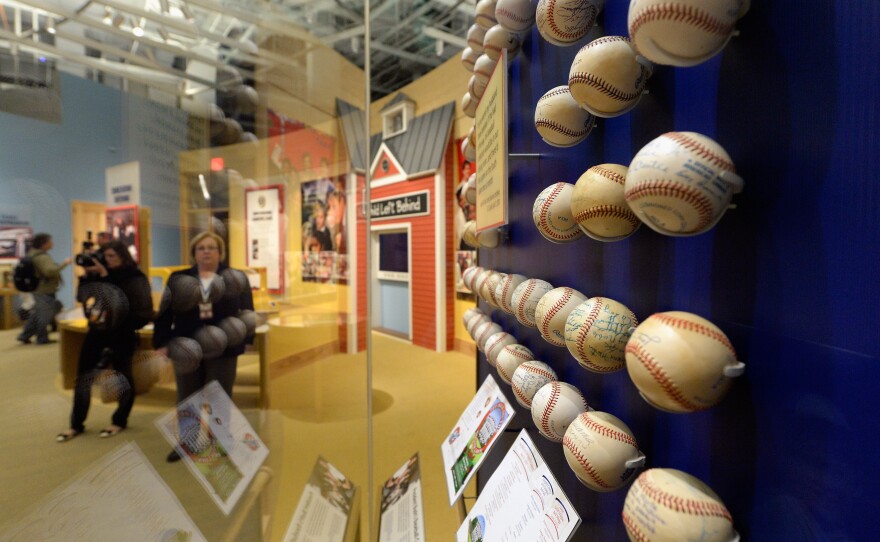 President George W. Bush's baseball collection is among the exhibits at the library.