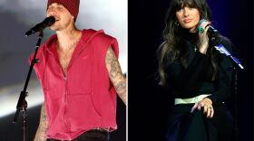 Justin Bieber (left) and Ella Langley (right)