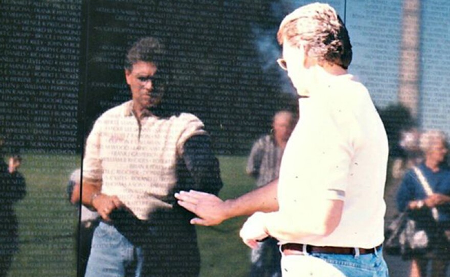 McGough on a visit to the Vietnam Veterans Memorial, in Washington, D.C., when he was in his late 40s. McGough died in 2014 of liver cancer that doctors traced to a hepatitis C infection he'd contracted from a blood transfusion during his military service in the Vietnam War.