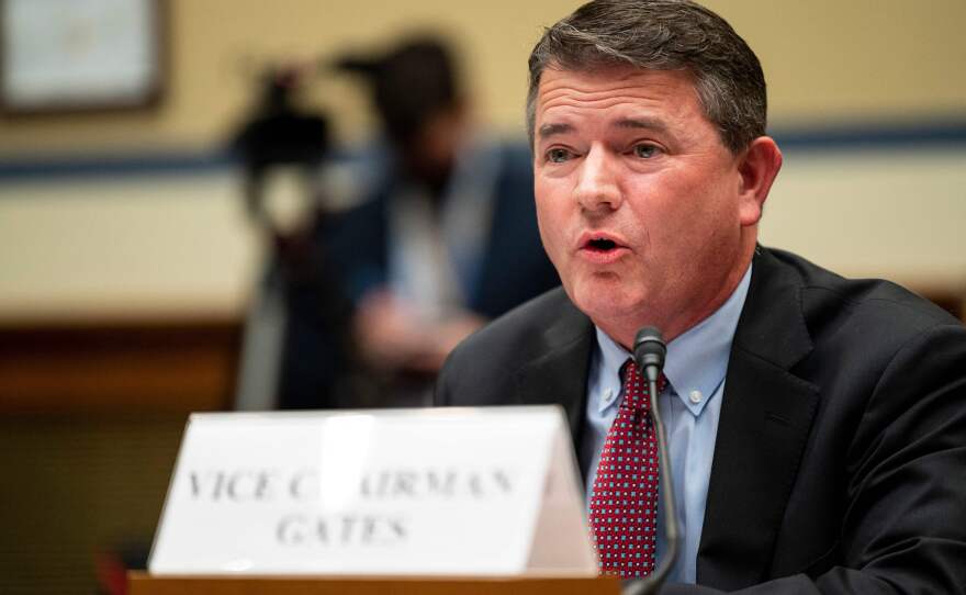 Maricopa County Supervisor Bill Gates testifies during a U.S. House Oversight and Government Reform Committee hearing on Oct. 7, 2021, to examine a Republican-led review of the 2020 election in Arizona's most populous county, Maricopa.
