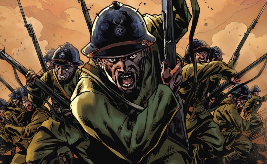 The Harlem Hellfighters, a new graphic novel by Max Brooks, retells the story of the first African-American unit to fight in World War I.