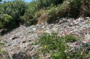 Trash that's been washed into the Tijuana River Estuary. Undated photograph. 