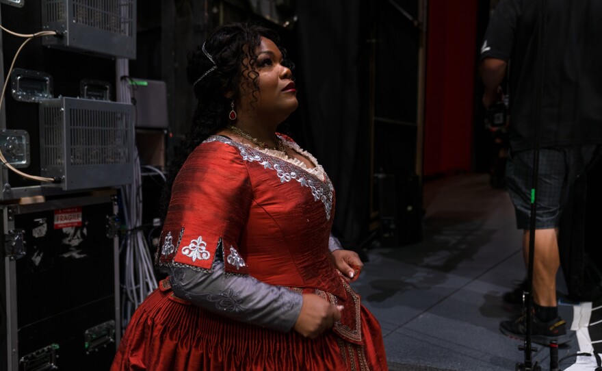 Moore says her job as a soprano is to "sing the character into existence."