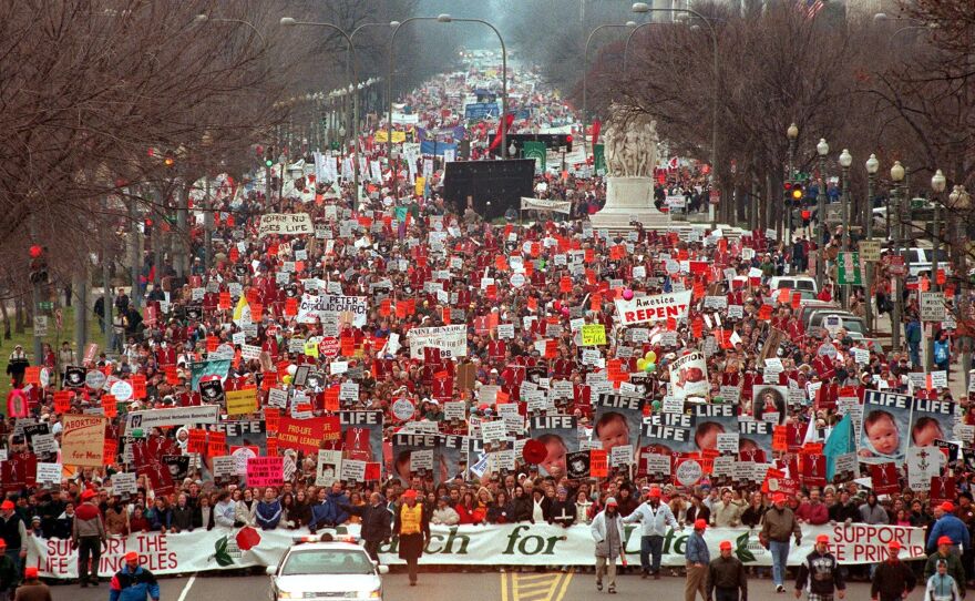 Each January, anti-abortion protesters mark the anniversary of the