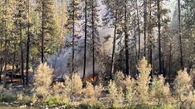 A lingering "hot spot" on the McKinney Fire, which destroyed more than 100 homes and killed four people in California in August.