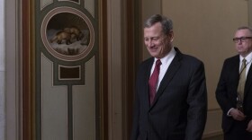 Chief Justice of the United States John Roberts departs the Capitol as the Senate finishes its work for the day in the impeachment trial of President Donald Trump on charges of abuse of power and obstruction of Congress, in Washington, Friday, Jan. 24, 2020. 