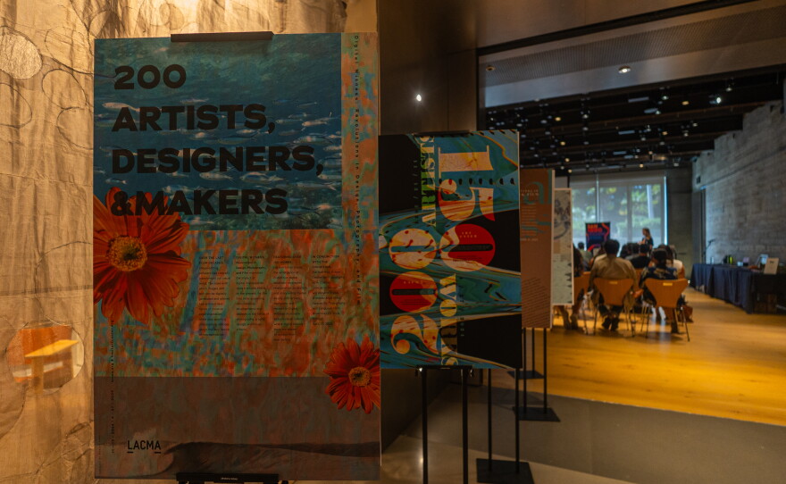 San Diego Design Week 2025 exhibition signage is shown in an undated photo.
