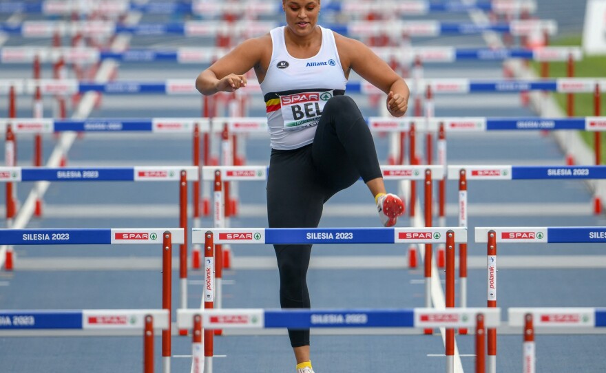 Jolien Boumkwo competed in the 100-meter hurdles at the European Athletics Team Championships, in Chorchow, Silesia, Poland, this weekend, answering her team's call for help in securing two points in the competition.